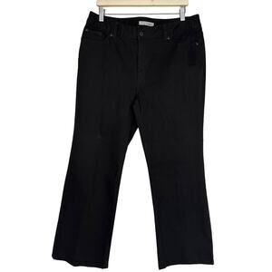 Chicos Platinum Black High-Rise Straight Jean Size 2.5 / US 14 Short